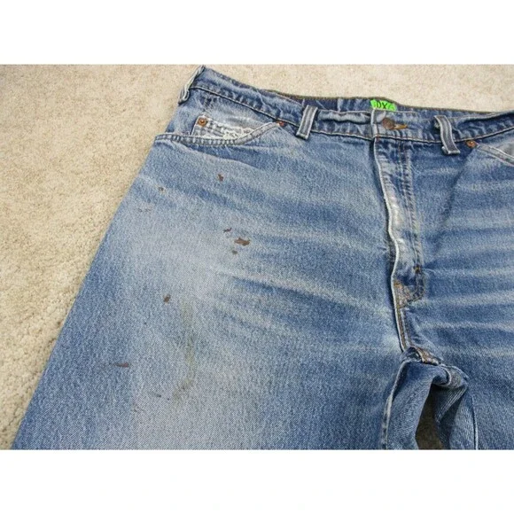 VINTAGE Levis Jeans 550 Relaxed Men 36x30 Blue Orange Tab Distressed Denim USA * - Picture 8 of 16